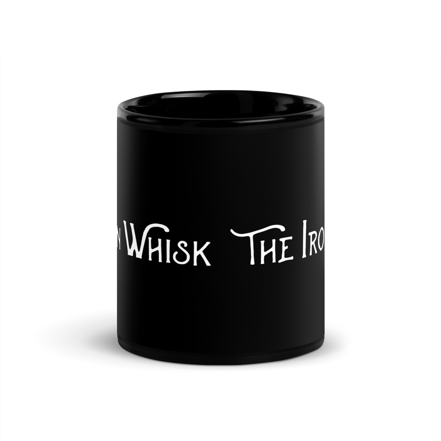 Black Glossy Mug with White Logo