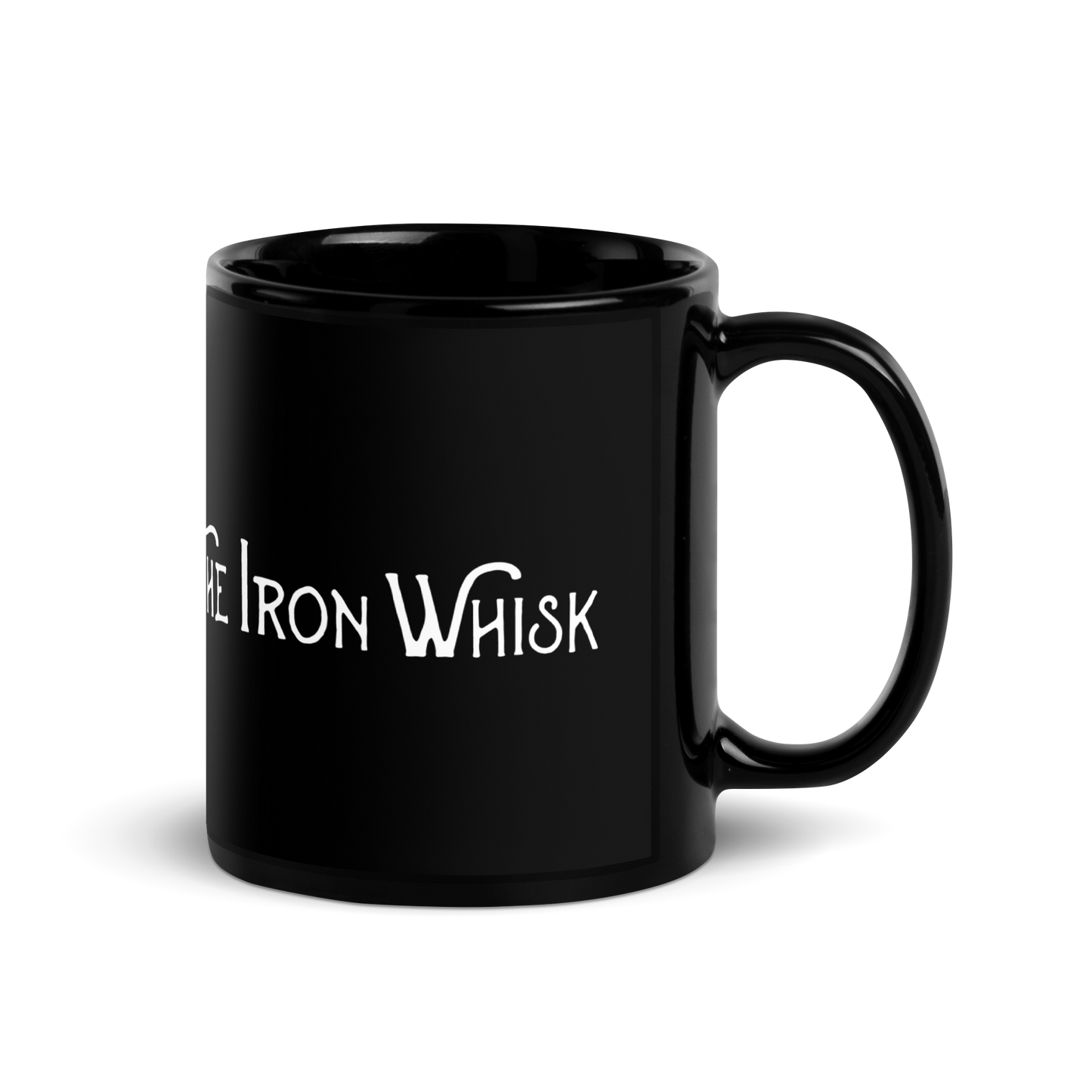 Black Glossy Mug with White Logo