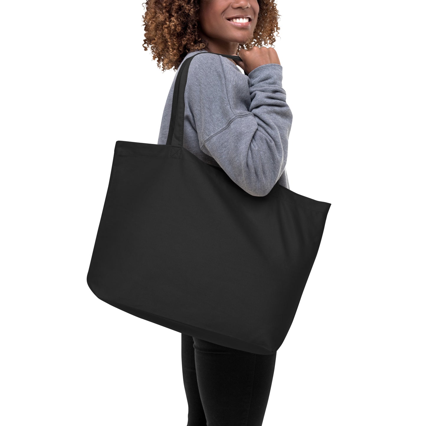 Large Eco Tote Bag with White Logo