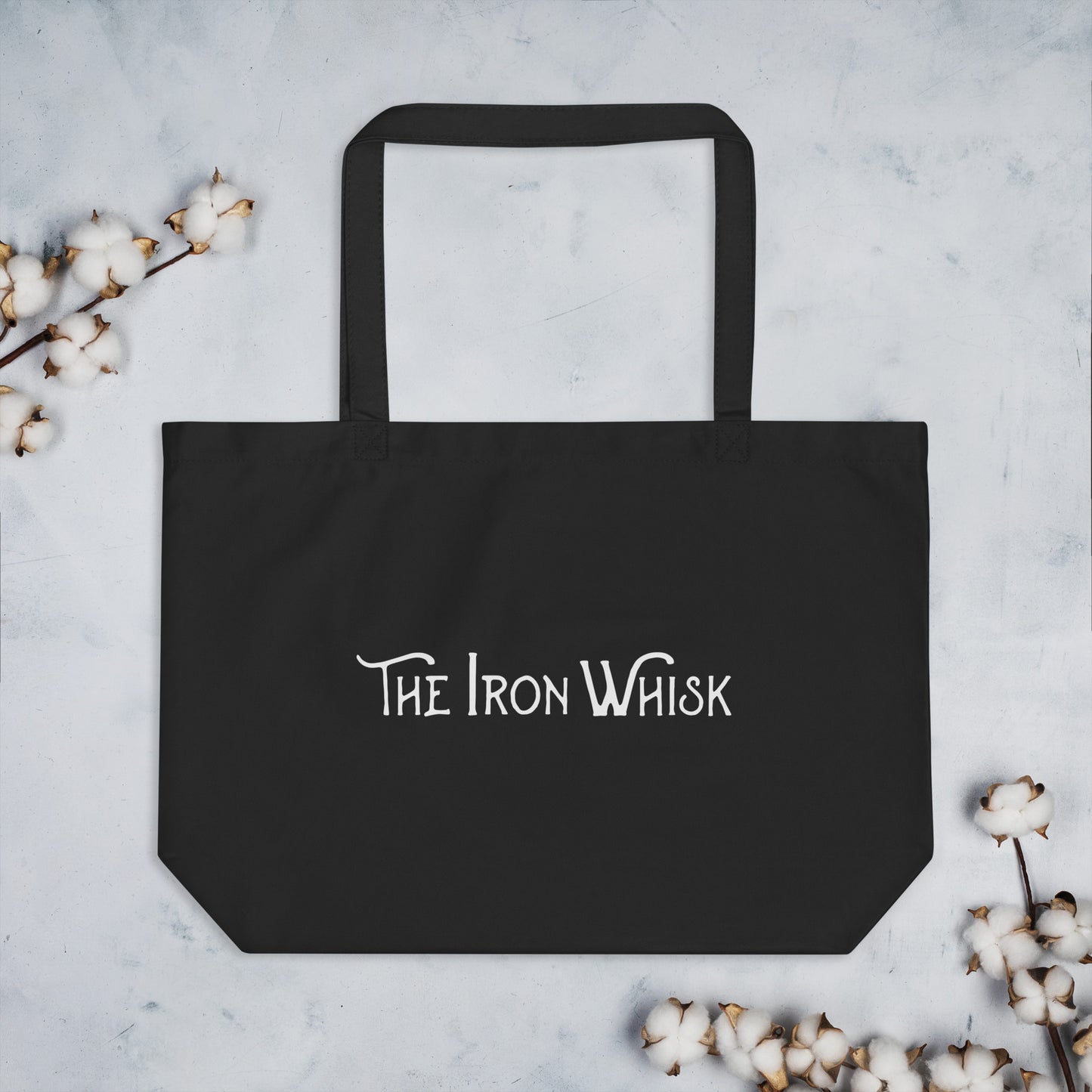 Large Eco Tote Bag with White Logo