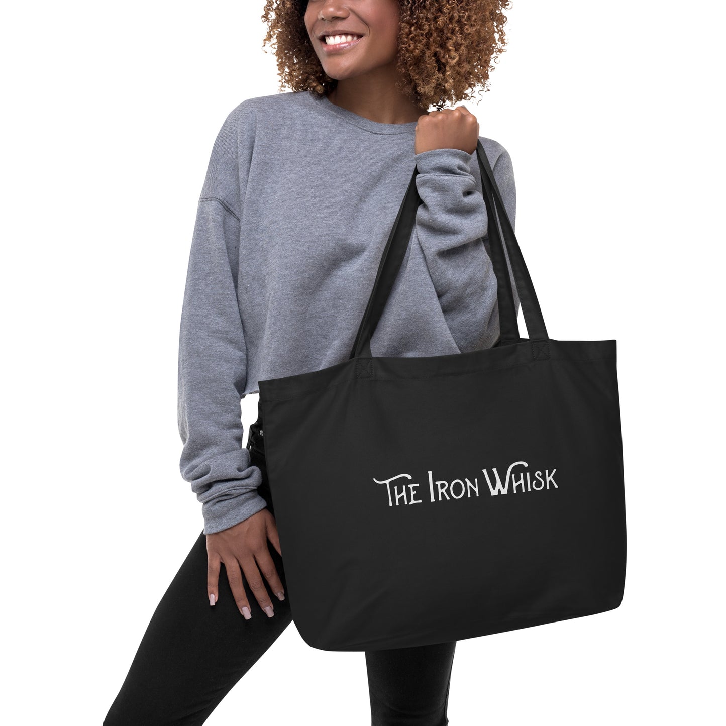 Large Eco Tote Bag with White Logo