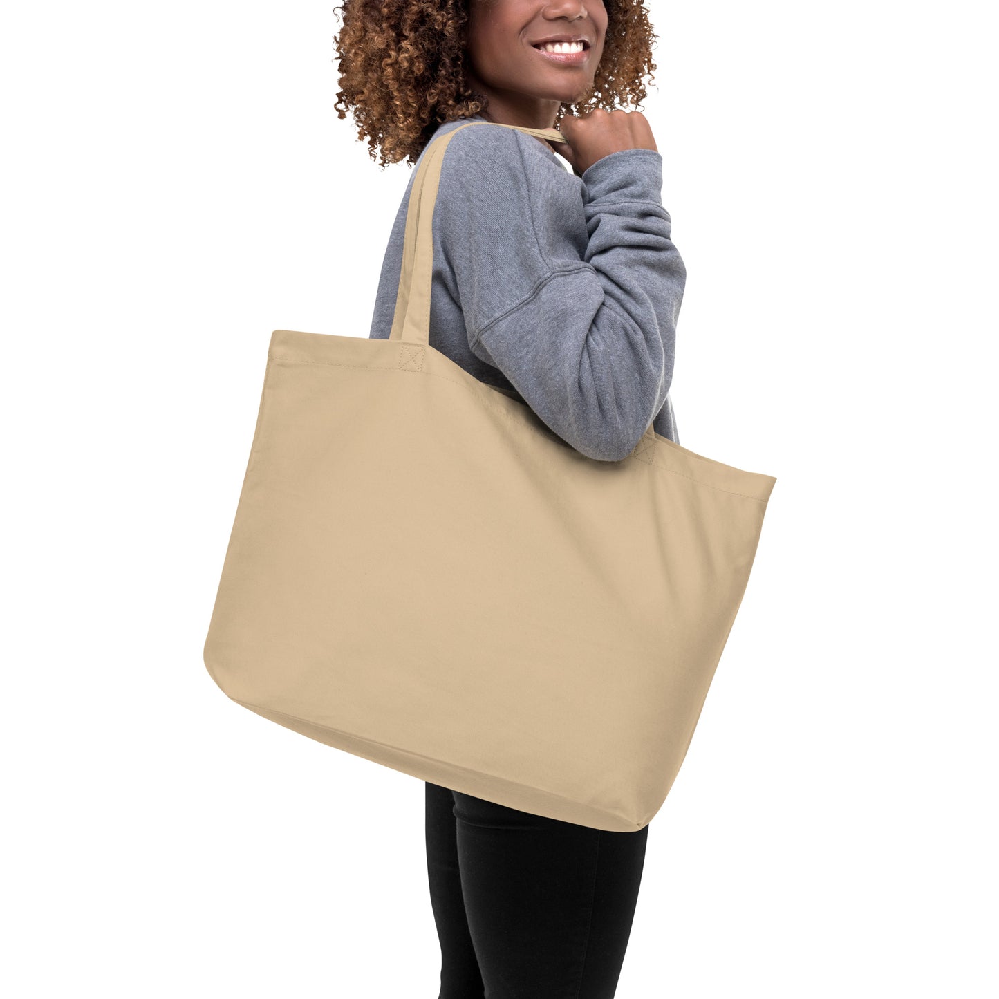 Large Eco Tote Bag with Black Logo