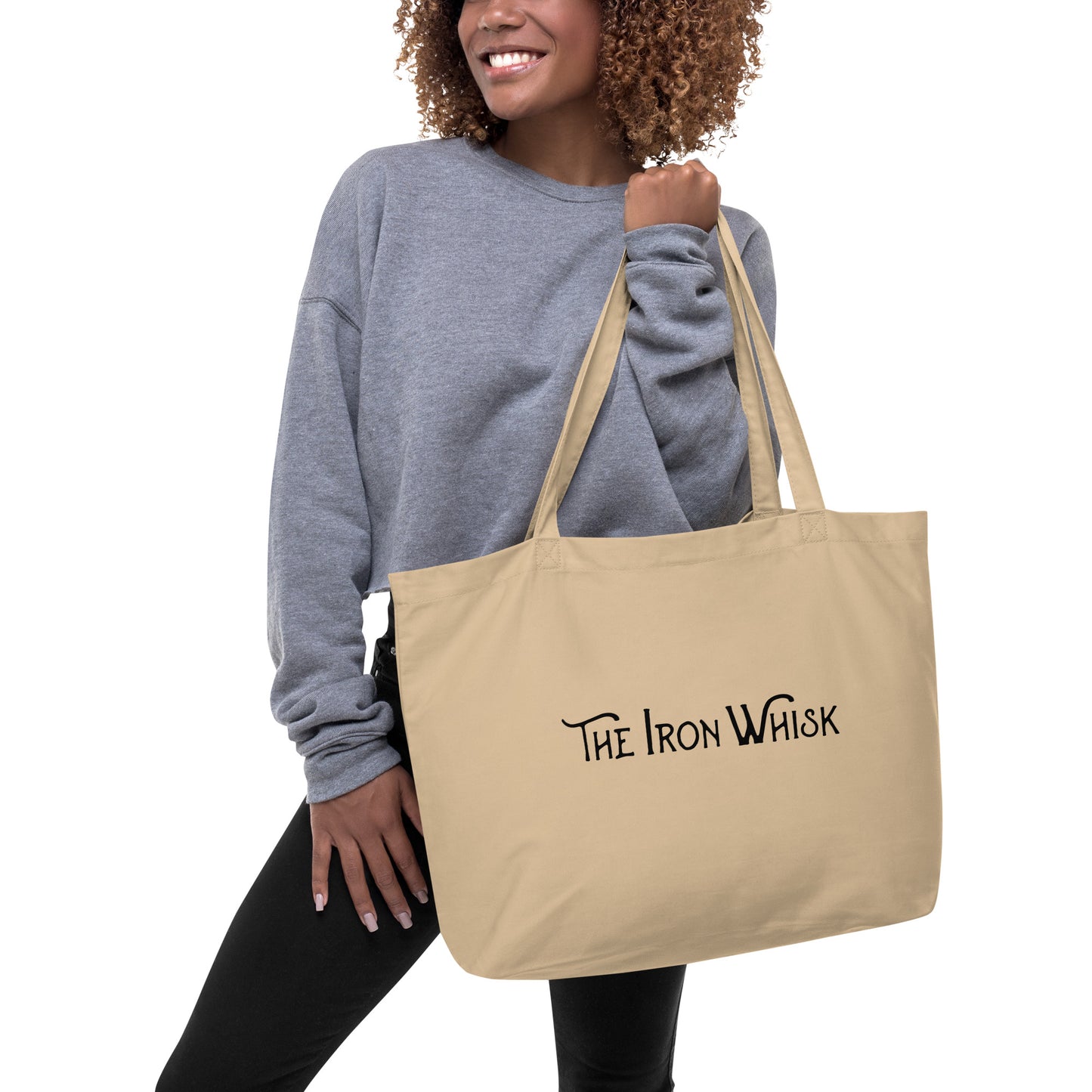 Large Eco Tote Bag with Black Logo