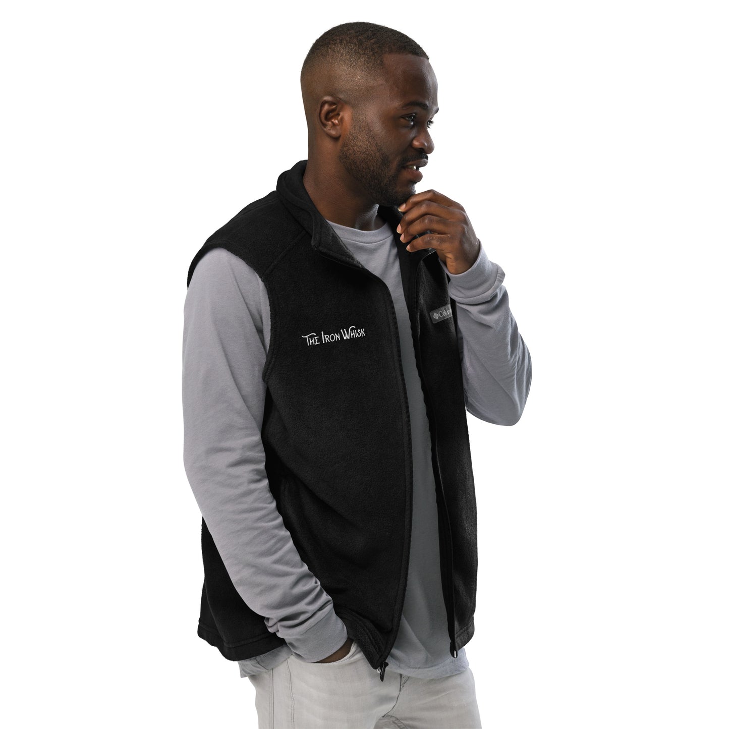 Men’s Columbia Fleece Vest with White Embroidered Logo