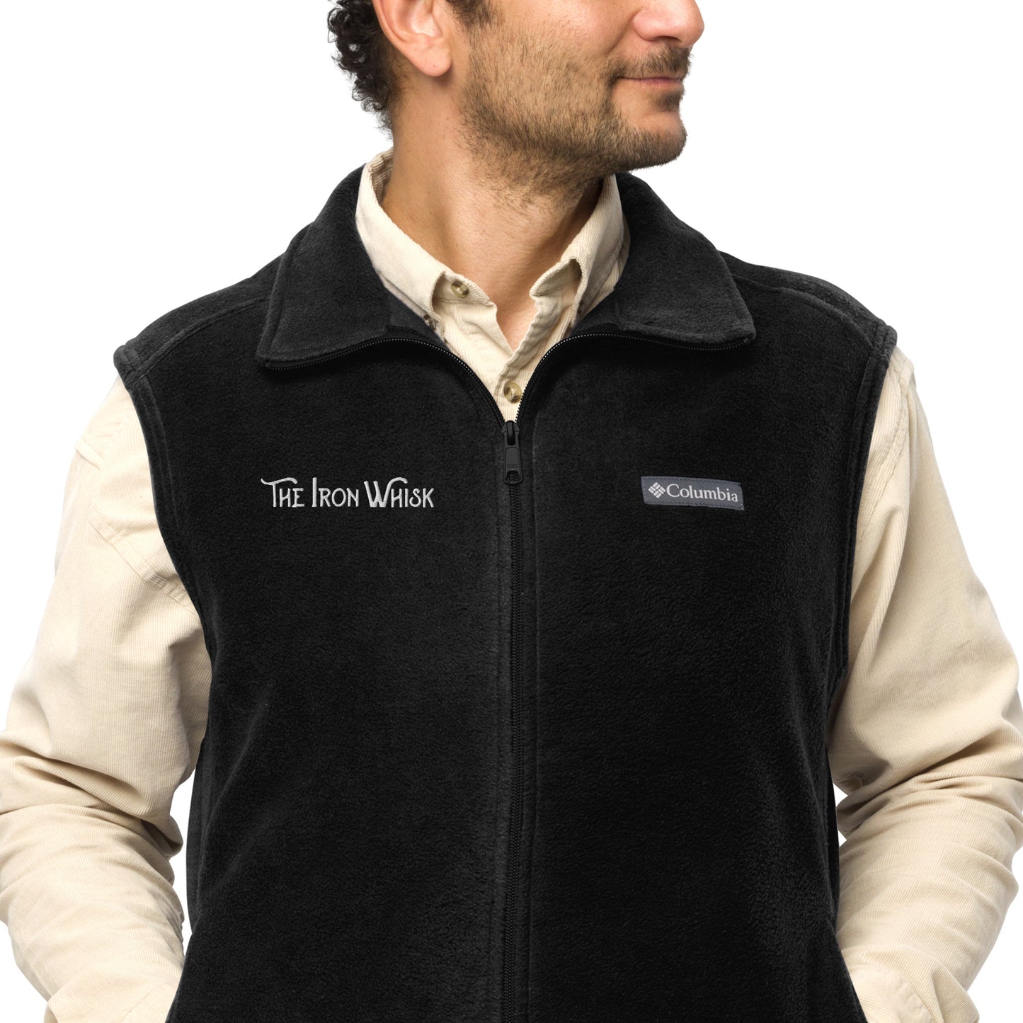 Men’s Columbia Fleece Vest with White Embroidered Logo