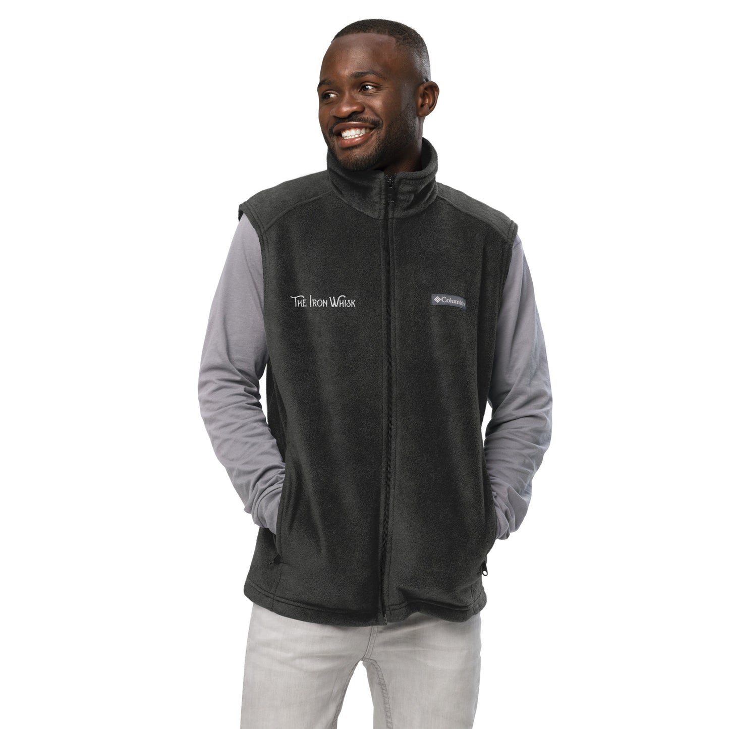 Men’s Columbia Fleece Vest with White Embroidered Logo