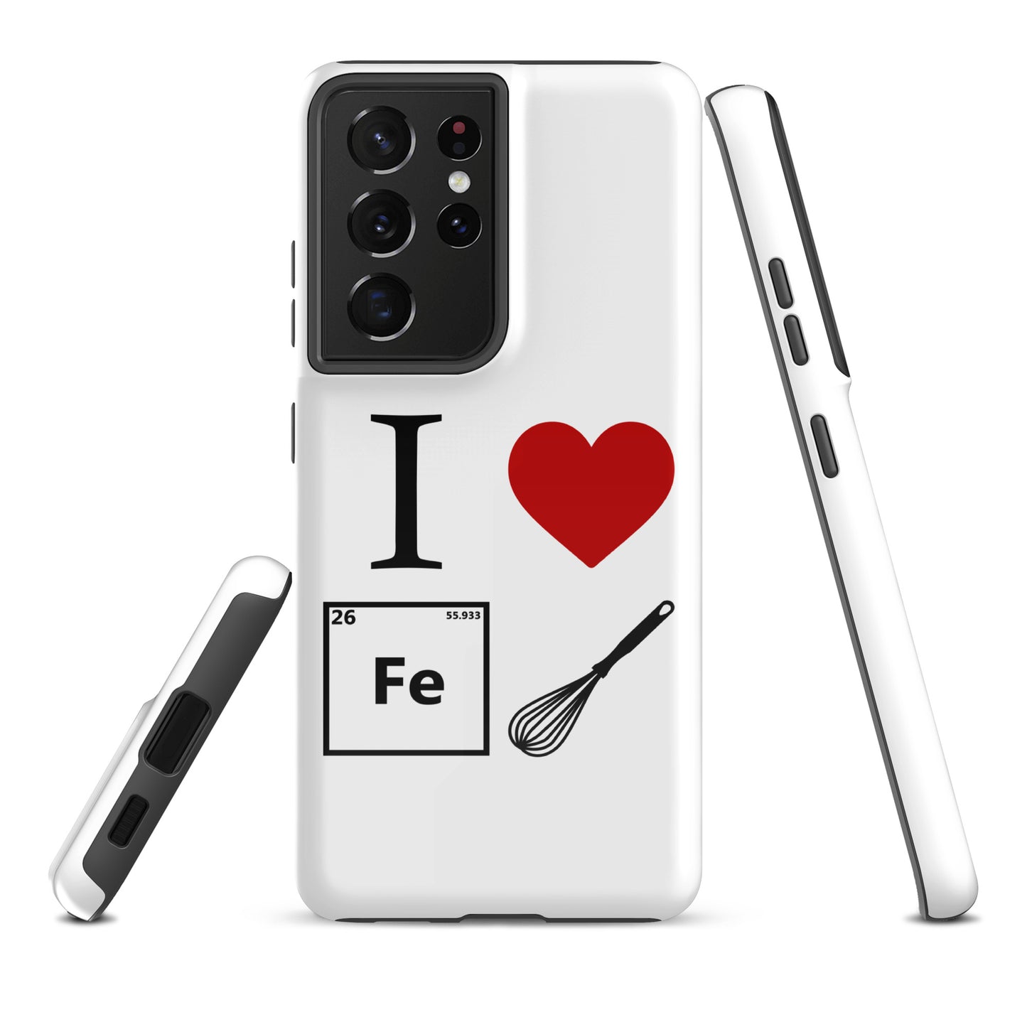 "I Heart Iron Whisk" White Tough Case for Samsung®