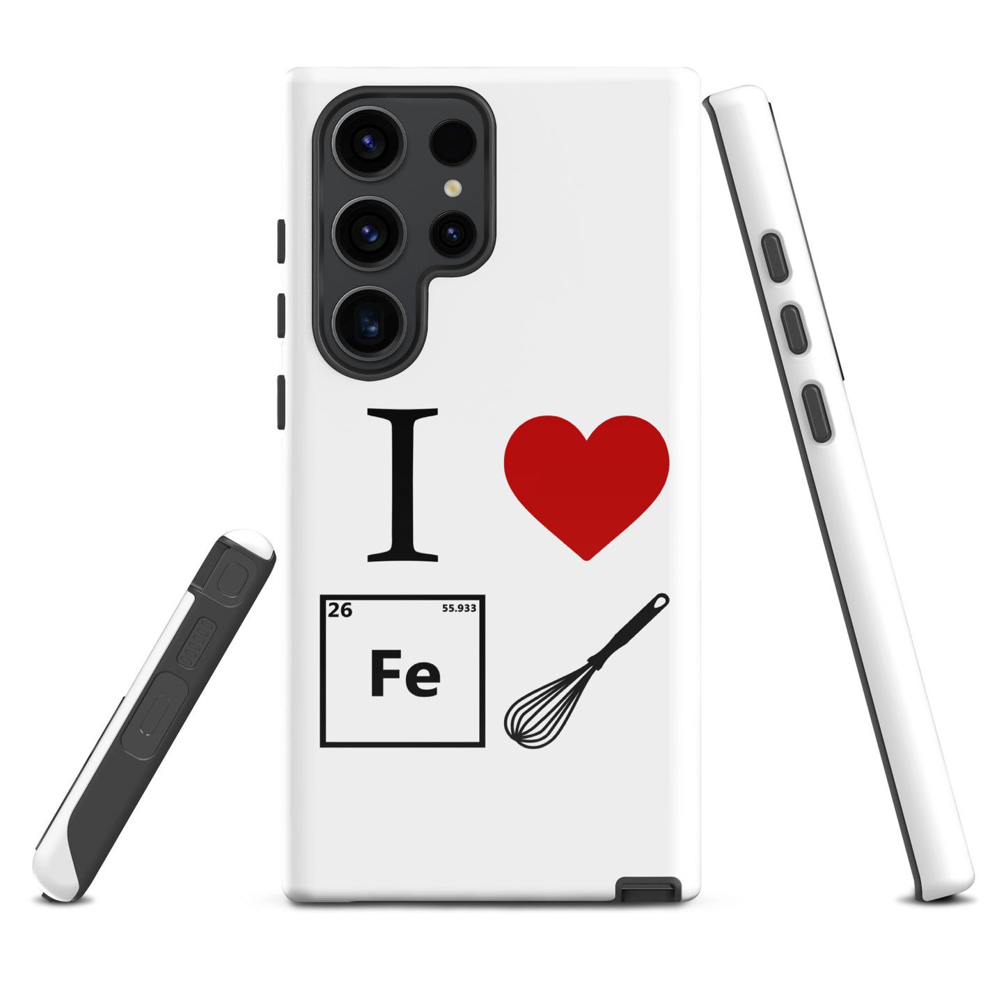 "I Heart Iron Whisk" White Tough Case for Samsung®