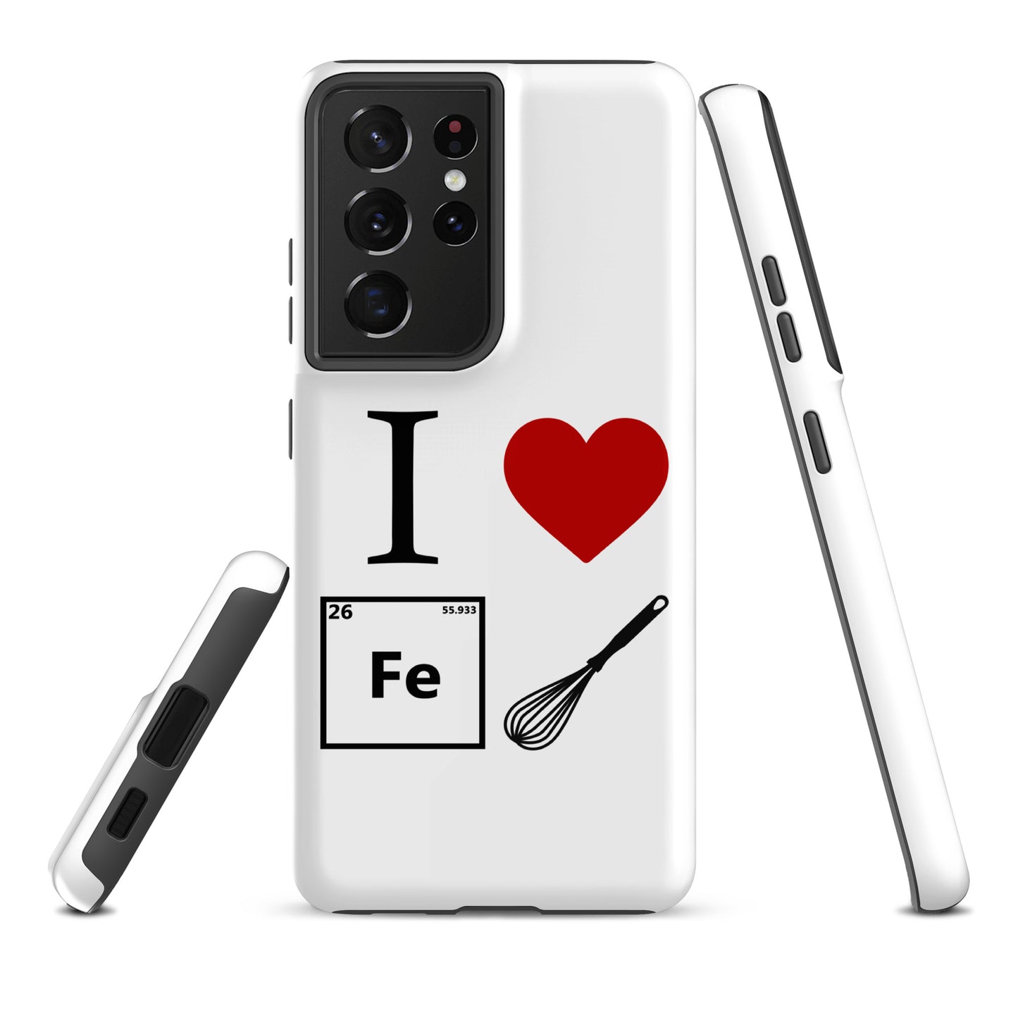 "I Heart Iron Whisk" White Tough Case for Samsung®