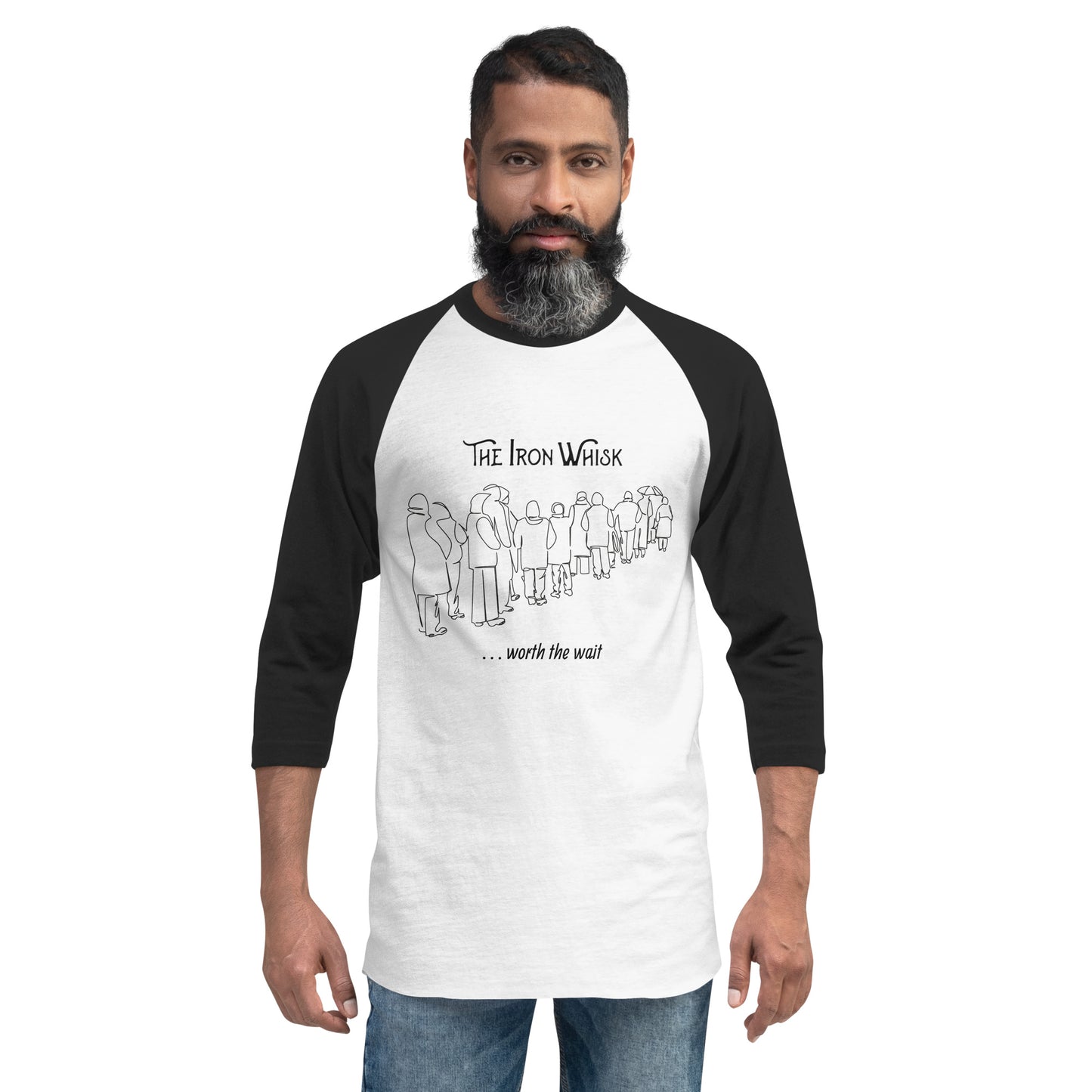 The Iron Whisk “worth the wait” 3/4 sleeve raglan shirt