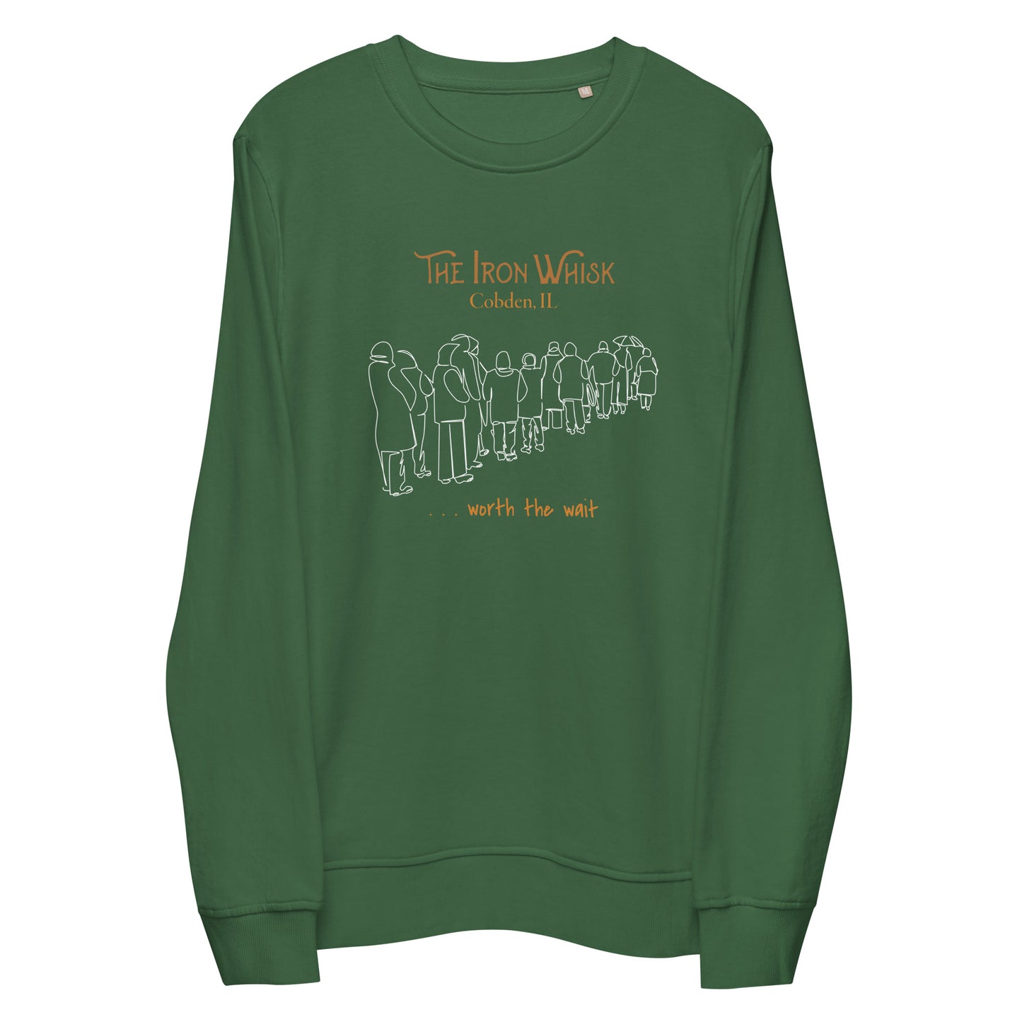 “worth the wait” unisex organic sweatshirt