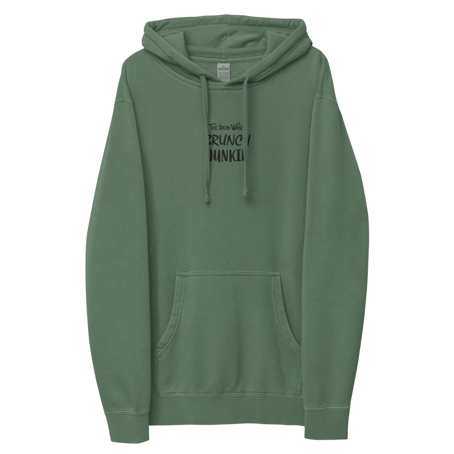 The Iron Whisk “Brunch Junkie” unisex pigment-dyed hoodie