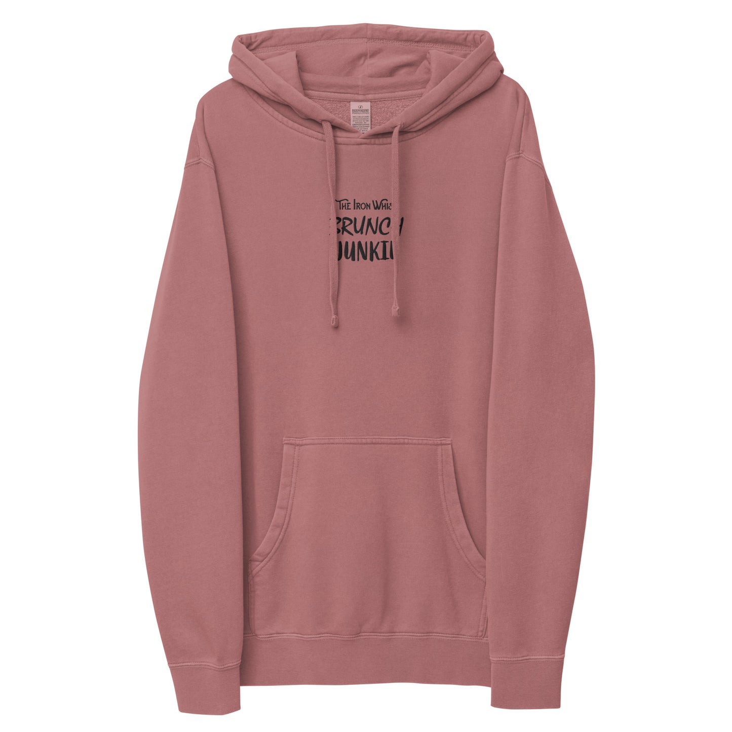 The Iron Whisk “Brunch Junkie” unisex pigment-dyed hoodie